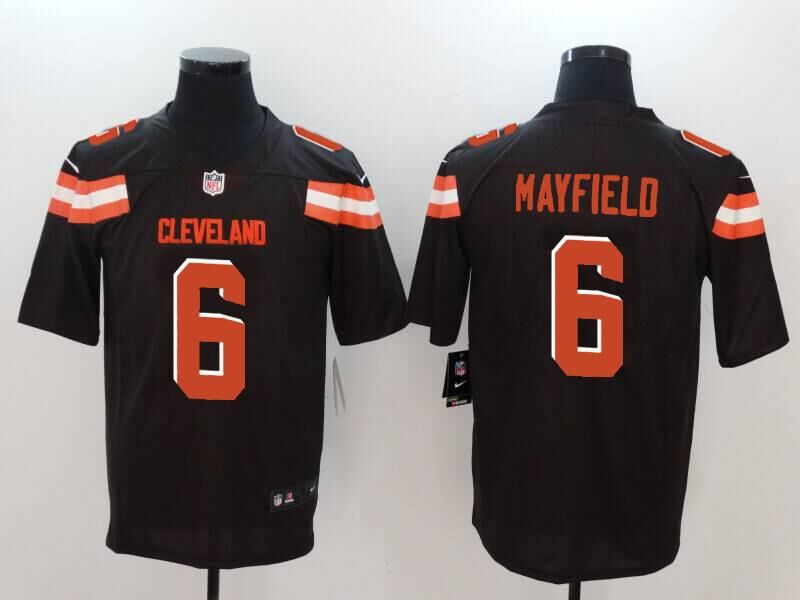 Men's Cleveland Browns #6 Baker Mayfield Brown Jersey